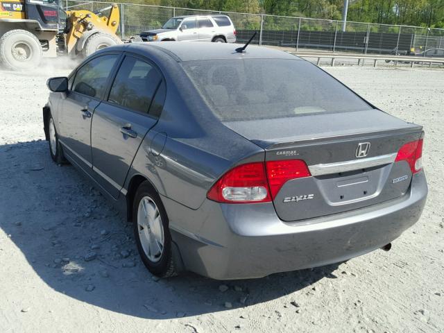 JHMFA36249S018728 - 2009 HONDA CIVIC HYBR GRAY photo 3