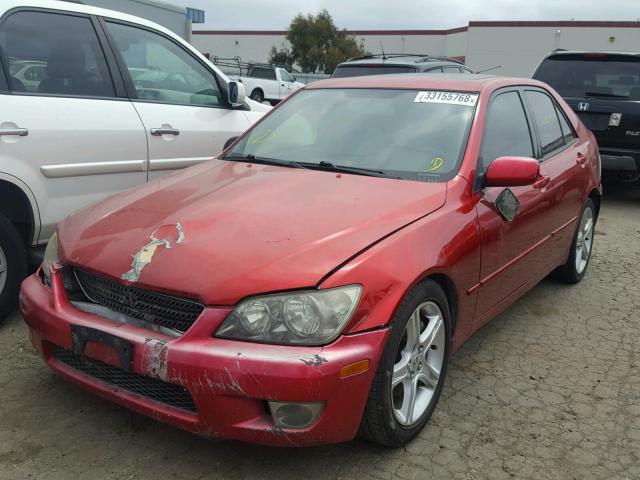 JTHBD192650097122 - 2005 LEXUS IS 300 RED photo 2