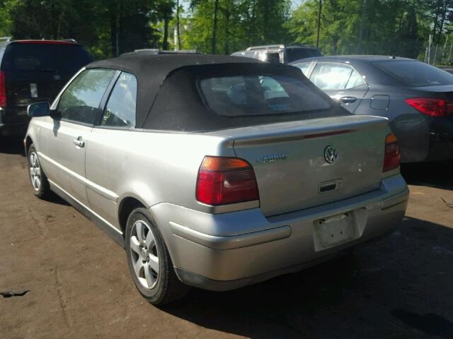 3VWDC21V51M812419 - 2001 VOLKSWAGEN CABRIO GLX 银色 照片 3