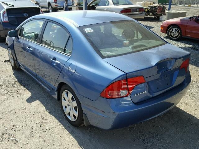 1HGFA16556L064267 - 2006 HONDA CIVIC BLUE photo 3