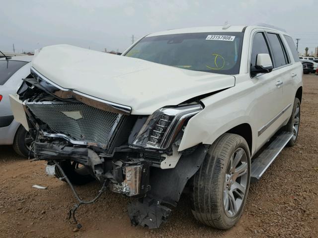 1GYS4NKJ8FR640648 - 2015 CADILLAC ESCALADE P WHITE photo 2