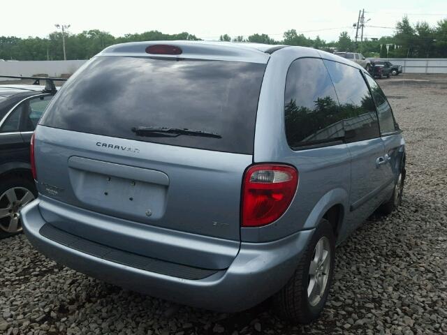 1D4GP45R96B568210 - 2006 DODGE CARAVAN SX BLUE photo 4