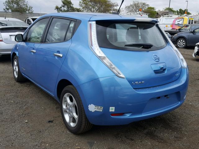 JN1AZ0CP5BT008845 - 2011 NISSAN LEAF SV BLUE photo 3