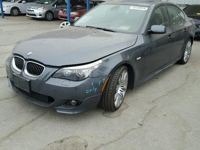 WBANW535X8CT49912 - 2008 BMW 550I GRAY photo 2