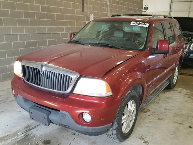 5LMEU88H53ZJ49838 - 2003 LINCOLN AVIATOR RED photo 2