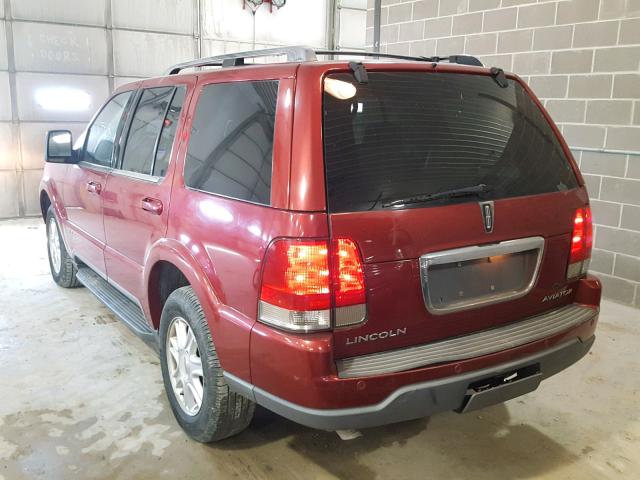 5LMEU88H53ZJ49838 - 2003 LINCOLN AVIATOR 红色 照片 3