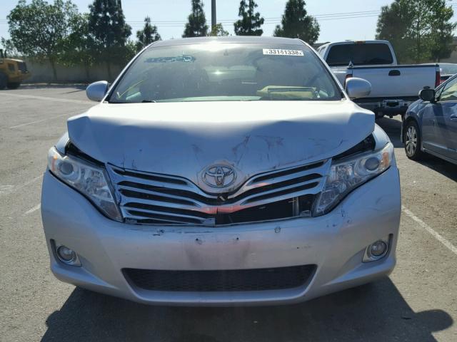 4T3ZK3BB6AU020817 - 2010 TOYOTA VENZA BASE SILVER photo 9