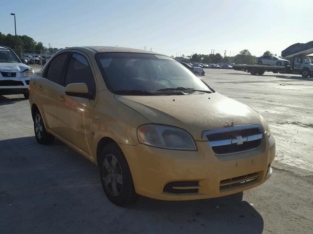 KL1TD56677B187799 - 2007 CHEVROLET AVEO BASE YELLOW photo 1