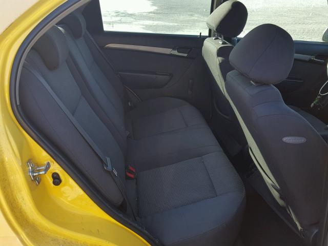 KL1TD56677B187799 - 2007 CHEVROLET AVEO BASE Sarı foto 6