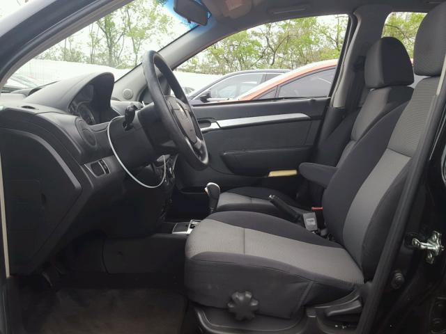 KL1TD6DE9BB195055 - 2011 CHEVROLET AVEO LS BLACK photo 5