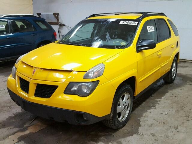 3G7DA03E92S559790 - 2002 PONTIAC AZTEK YELLOW photo 2