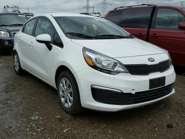 KNADM4A33G6546317 - 2016 KIA RIO LX WHITE photo 1