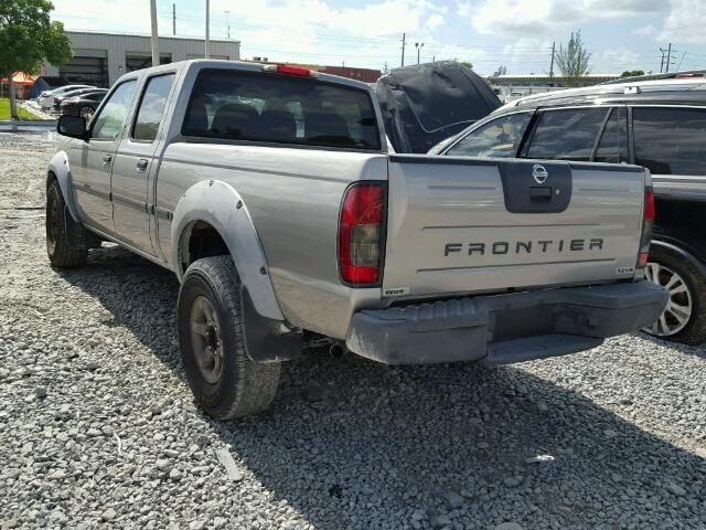 1N6ED29X12C310534 - 2002 NISSAN FRONTIER C GRAY photo 3