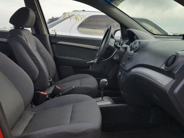 KL1TD56617B055556 - 2007 CHEVROLET AVEO BASE Qırmızı foto 5