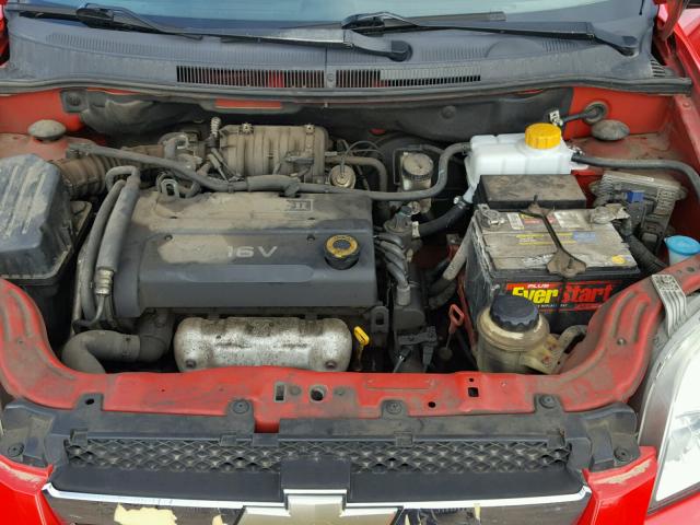 KL1TD56617B055556 - 2007 CHEVROLET AVEO BASE Qırmızı foto 7