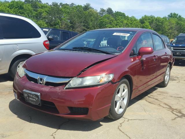 19XFA1F68BE001593 - 2011 HONDA CIVIC LX-S 勃艮第红 照片 2