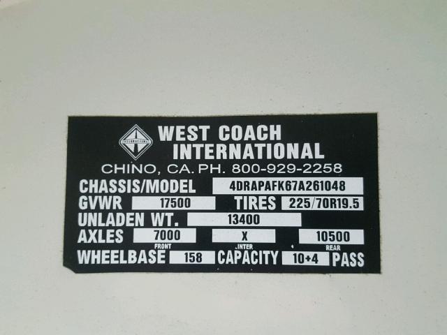 4DRAPAFK67A261048 - 2007 IC CORPORATION 3000 黄色 照片 10