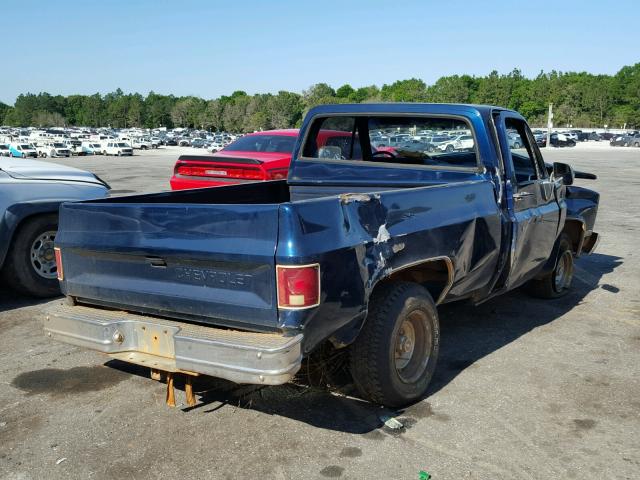 1GCDR14H8HS101672 - 1987 CHEVROLET R10 BLUE photo 4