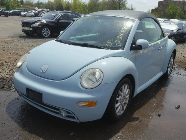 3VWCM31YX4M342627 - 2004 VOLKSWAGEN NEW BEETLE 蓝色 照片 2