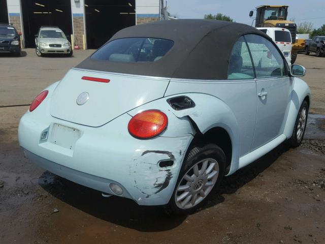 3VWCM31YX4M342627 - 2004 VOLKSWAGEN NEW BEETLE 蓝色 照片 4