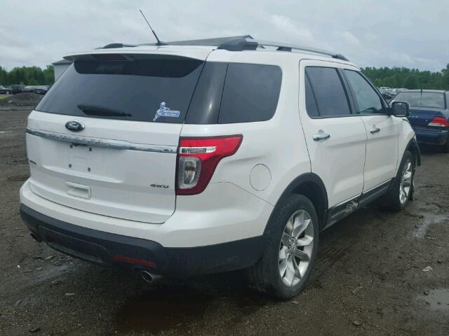 1FM5K8F83DGA95688 - 2013 FORD EXPLORER L WHITE photo 4