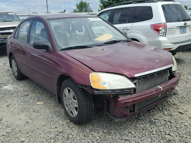 2HGES16543H560968 - 2003 HONDA CIVIC LX BURGUNDY photo 1