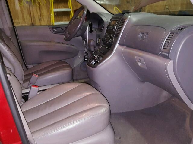 KNDMB233486243798 - 2008 KIA SEDONA EX RED photo 5