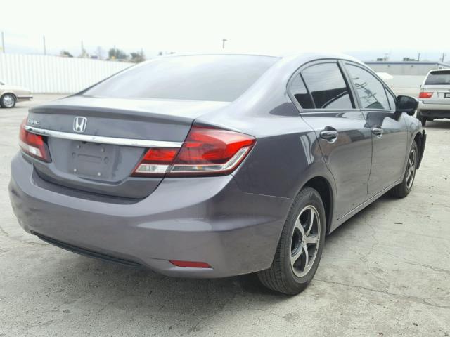 19XFB2F73FE264513 - 2015 HONDA CIVIC SE GRAY photo 4