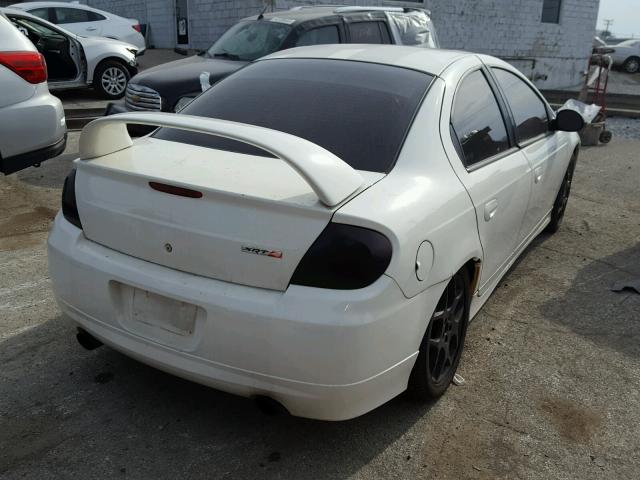 1B3AS66S35D286907 - 2005 DODGE NEON SRT-4 WHITE photo 4