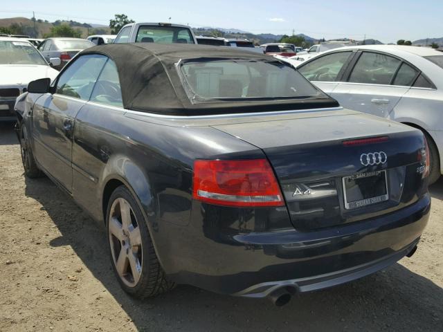 WAUEF48H67K026412 - 2007 AUDI A4 S-LINE BLACK photo 3