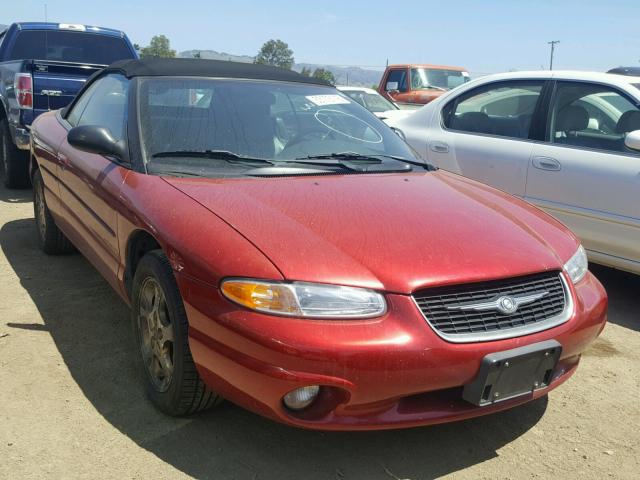 3C3EL55H8YT220496 - 2000 CHRYSLER SEBRING JX RED photo 1