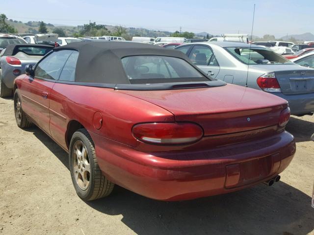 3C3EL55H8YT220496 - 2000 CHRYSLER SEBRING JX RED photo 3