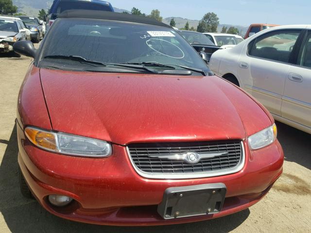 3C3EL55H8YT220496 - 2000 CHRYSLER SEBRING JX RED photo 9