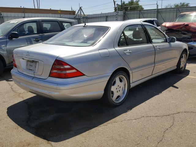 WDBNG70J22A287520 - 2002 MERCEDES-BENZ S 430 SILVER photo 4