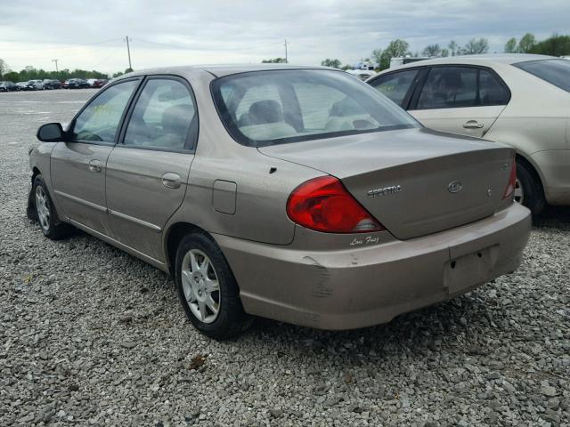 KNAFB121035263092 - 2003 KIA SPECTRA BA TAN photo 3