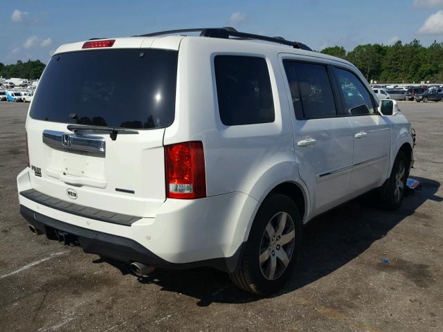 5FNYF3H96EB009297 - 2014 HONDA PILOT TOUR WHITE photo 4