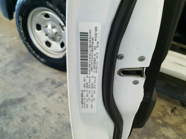 1C6RR7KT8DS596487 - 2013 RAM 1500 ST WHITE photo 10