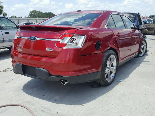 1FAHP2KT5AG112955 - 2010 FORD TAURUS SHO RED photo 4