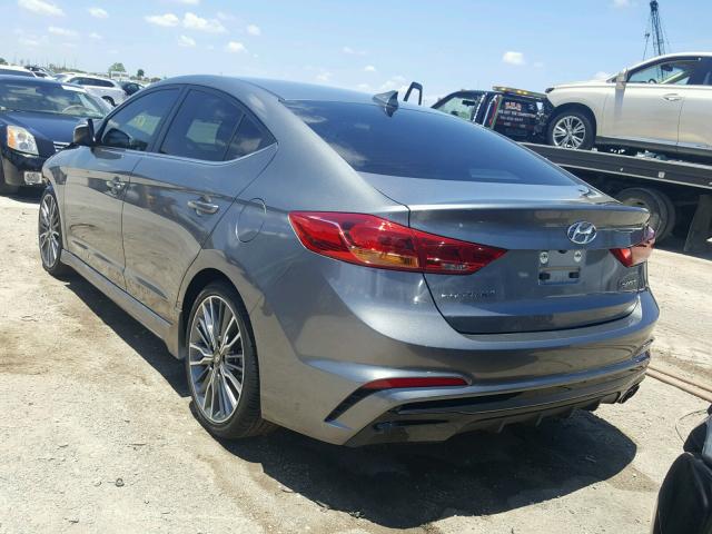 KMHD04LB1JU473921 - 2018 HYUNDAI ELANTRA SP GRAY photo 3