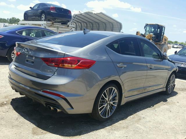 KMHD04LB1JU473921 - 2018 HYUNDAI ELANTRA SP GRAY photo 4