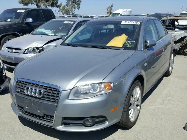 WAUDF78E48A137793 - 2008 AUDI A4 2.0T QU SILVER photo 2