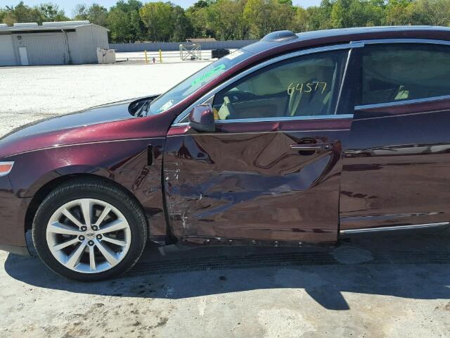 1LNHL9DR7BG601077 - 2011 LINCOLN MKS MAROON photo 9