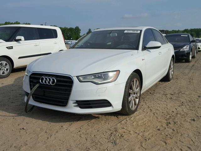 WAUGGAFCXDN109735 - 2013 AUDI A6 PREMIUM WHITE photo 2