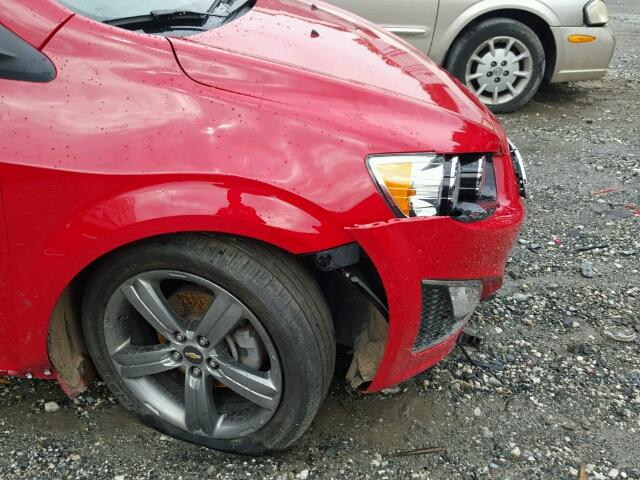 1G1JH6SB7D4211654 - 2013 CHEVROLET SONIC RS RED photo 10