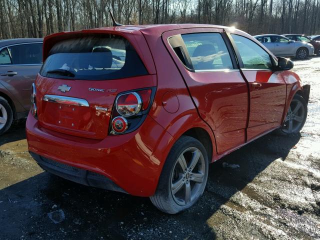 1G1JH6SB7D4211654 - 2013 CHEVROLET SONIC RS RED photo 4