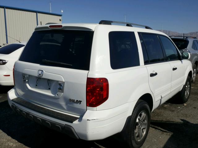 2HKYF18545H530831 - 2005 HONDA PILOT EXL WHITE photo 4