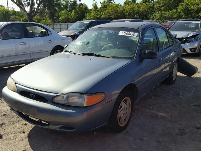 1FAFP10P7XW268274 - 1999 FORD ESCORT LX BLUE photo 2