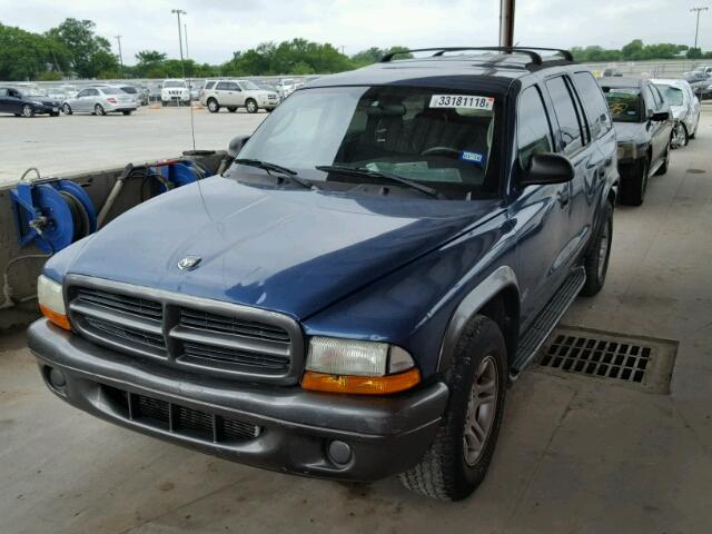 1B4HR38N42F139281 - 2002 DODGE DURANGO SP BLUE photo 2