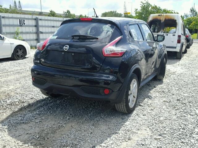 JN8AF5MR7FT506025 - 2015 NISSAN JUKE S BLACK photo 4