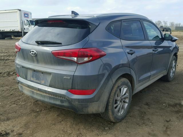 KM8J3CA47JU598222 - 2018 HYUNDAI TUCSON LIM GRAY photo 4